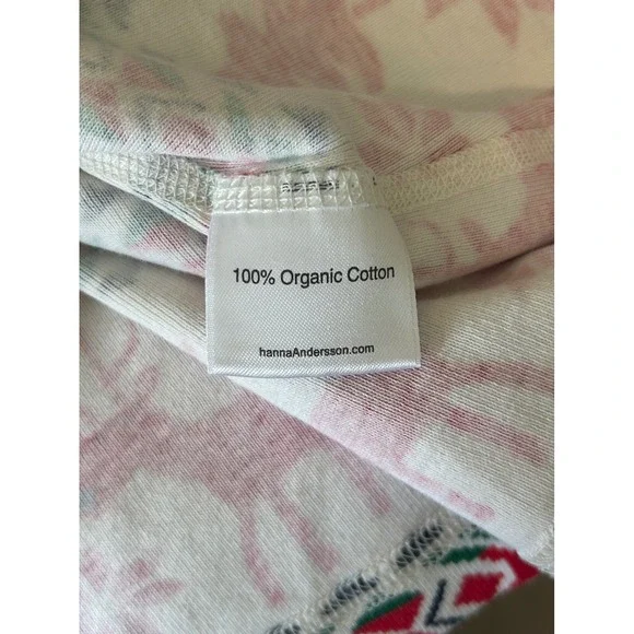 Hanna Andersson Womens Pajama 2 Piece Set S Red Reindeer Red Reindeer Fair Isle - Picture 12 of 13